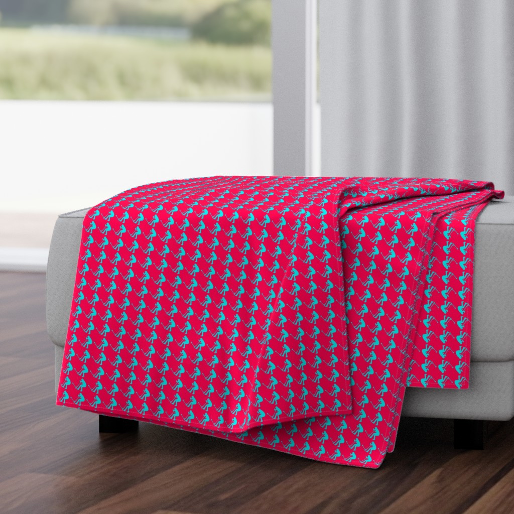 Scoot cerise repeat Tagesdecke | Spoonflower