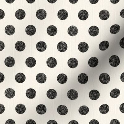 Large Black Polkadots on Cream