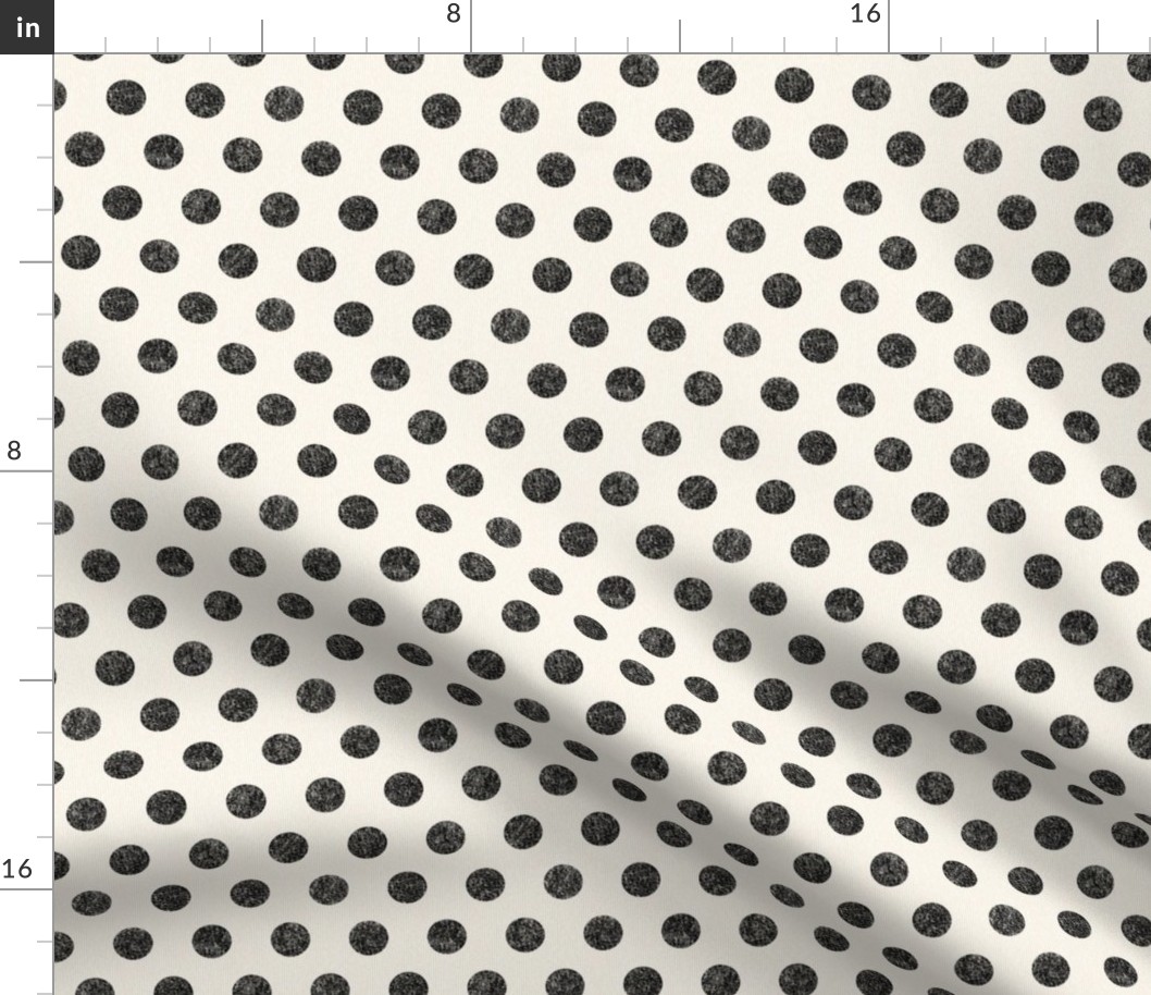 Large Black Polkadots on Cream