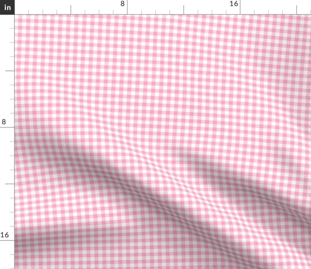 frosting pink gingham, 1/4" squares