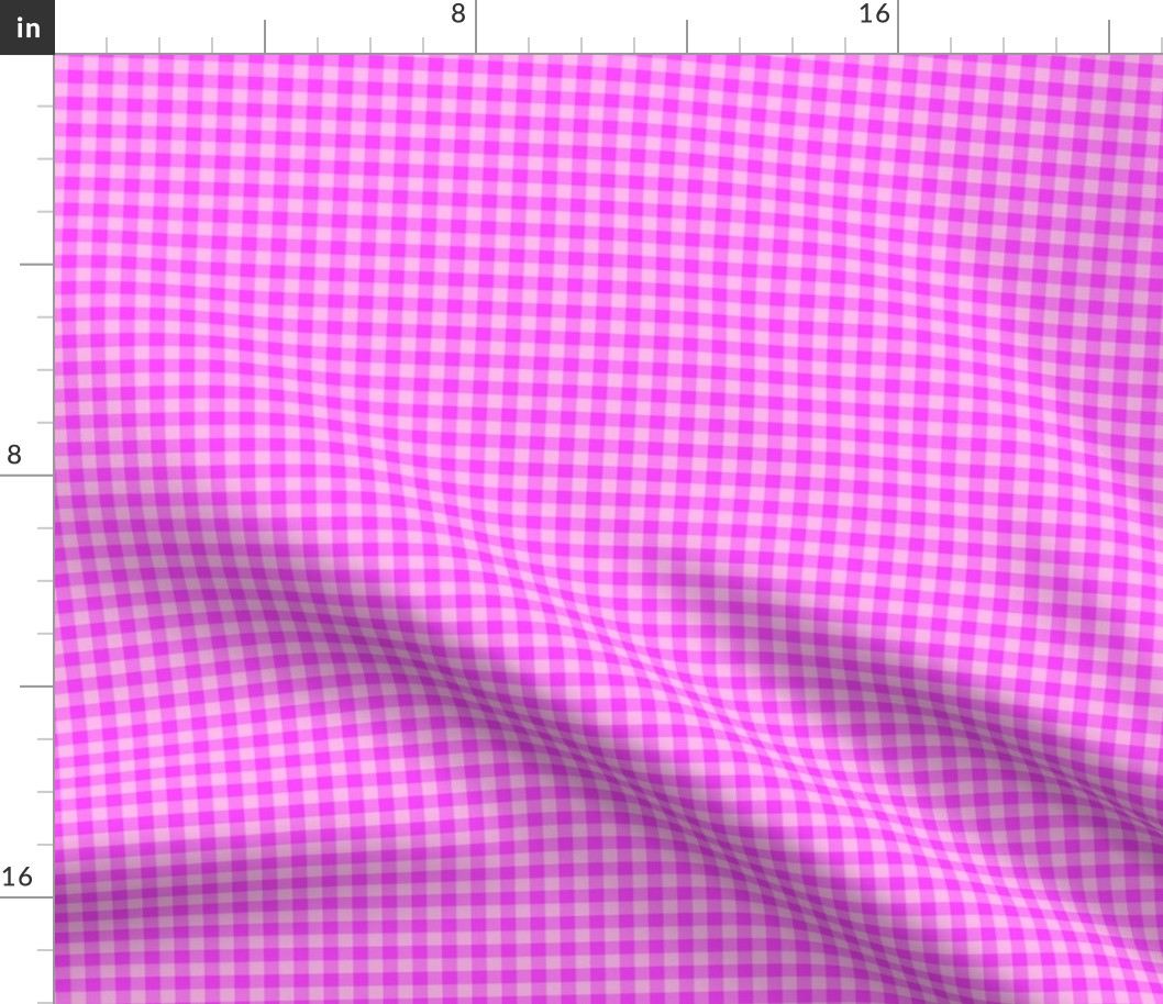 super pink gingham, 1/4" squares 