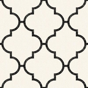 Moroccan Grande Tile on Cream