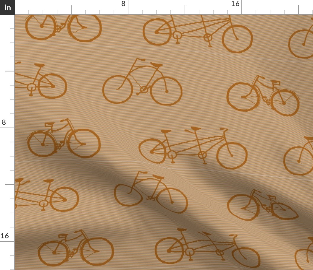 bicycle shadow stripe - gingerbread cookie