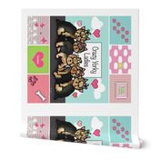 Crazy Yorky Ladies Quilt Panel Girls