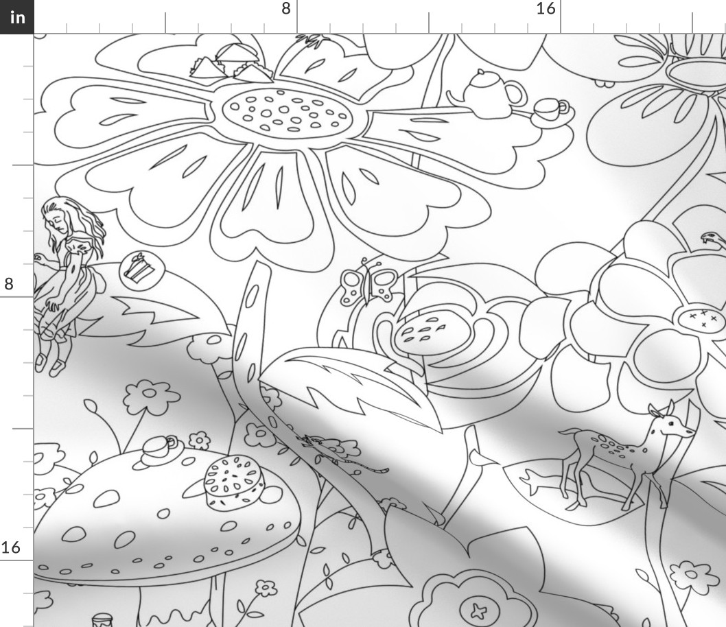 Wonderland Garden - Colour it in!