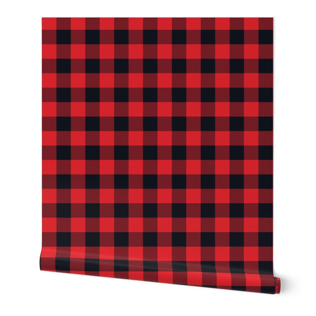 Gingham RED & BLK one