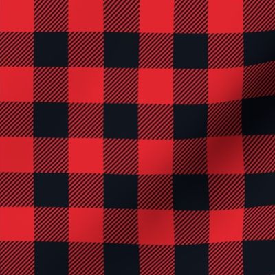 Gingham RED & BLK one