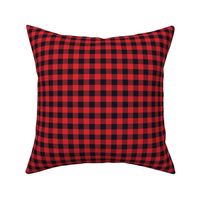 Gingham RED & BLK half