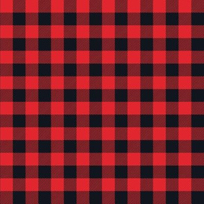 Gingham RED & BLK half