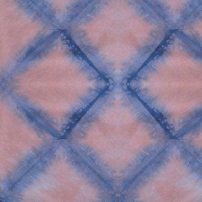 Pink and Navy Diamond Shibori