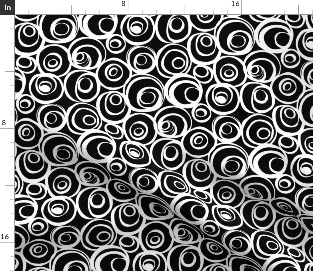 Black and White Graphic Circle Pattern