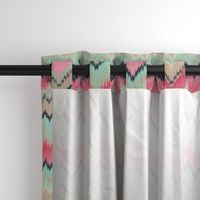 Fuchsia Ikat Chevron