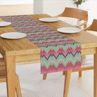 Fuchsia Ikat Chevron