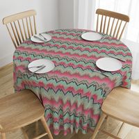 Fuchsia Ikat Chevron