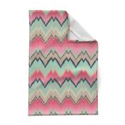 Fuchsia Ikat Chevron