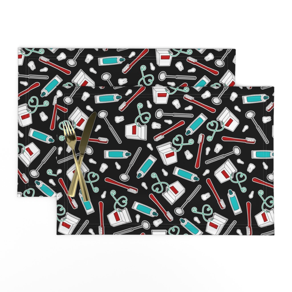 Cute Dentist / Dental Hygienist Print Black