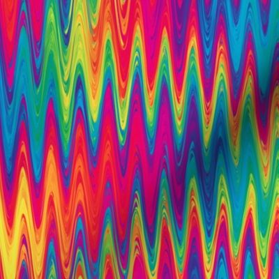 rainbow single zigzag