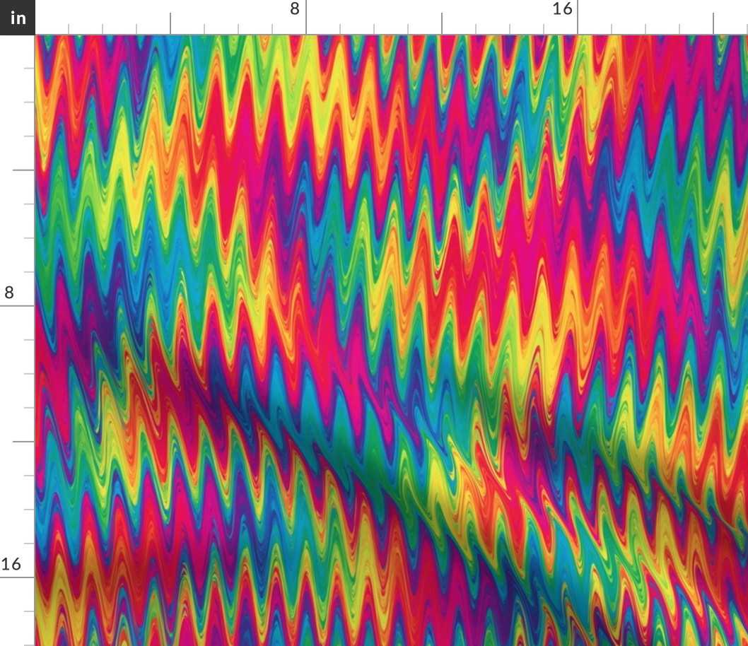 rainbow single zigzag