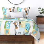 Sleeps with Yorkies Panel Quilt 