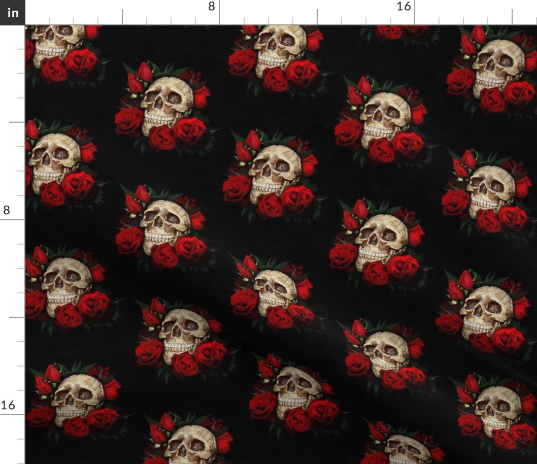 skulls and roses