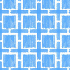 Blue and white geometric