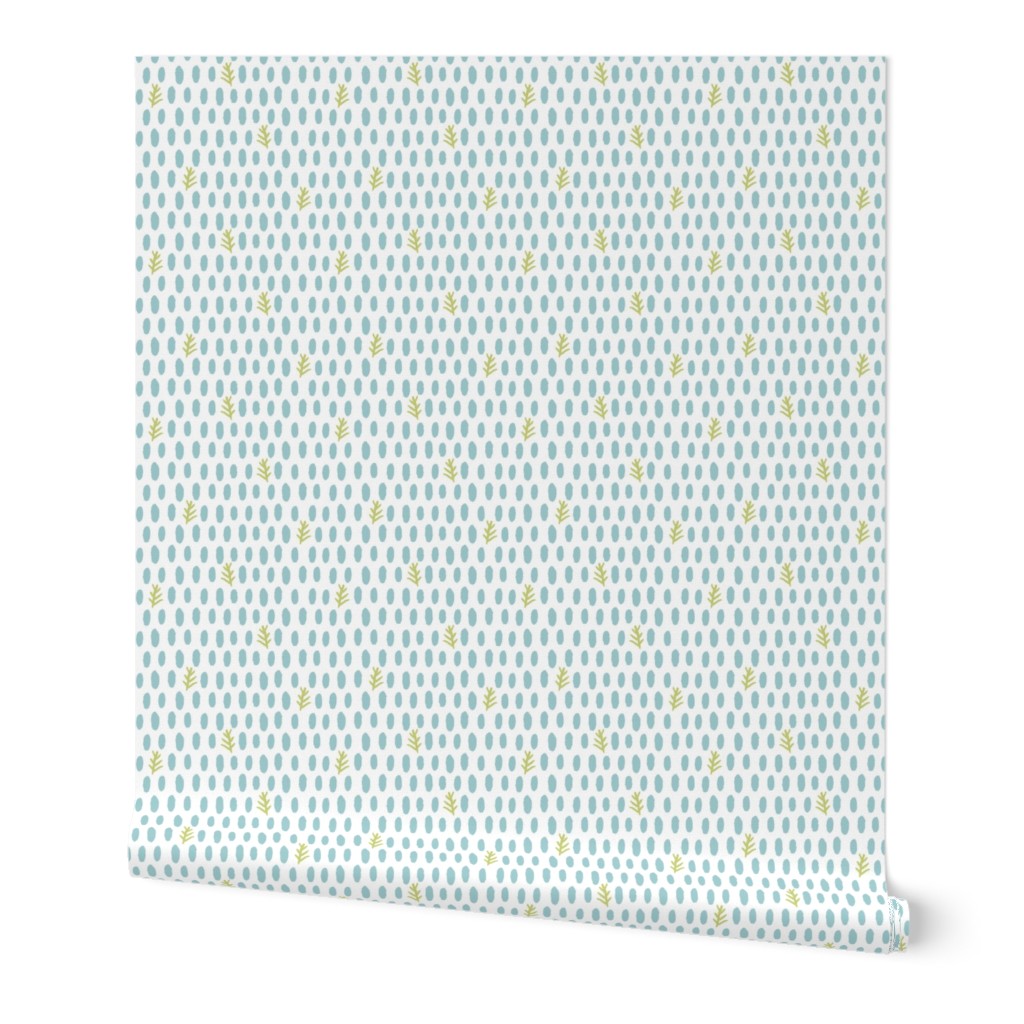 dotty dot natural (deep sea, leaf + white) 