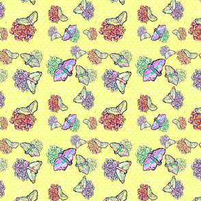 Butterfly Polka Dots Yellow