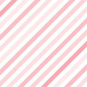 Girly Pink Geometric Diagonal Stripes Pattern