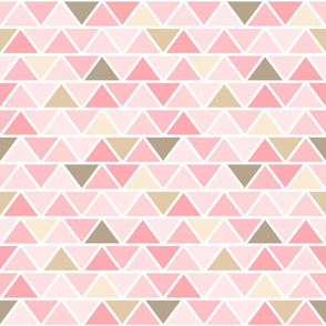 Girly Pink and Brown Geometric Fat Triangles