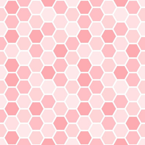 Girly Pink Geometric Honey Comb Pattern