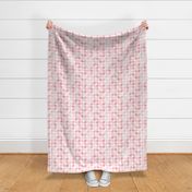 Girly Pink Geometric Lattice Square Pattern