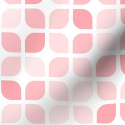 Girly Pink Geometric Lattice Square Pattern