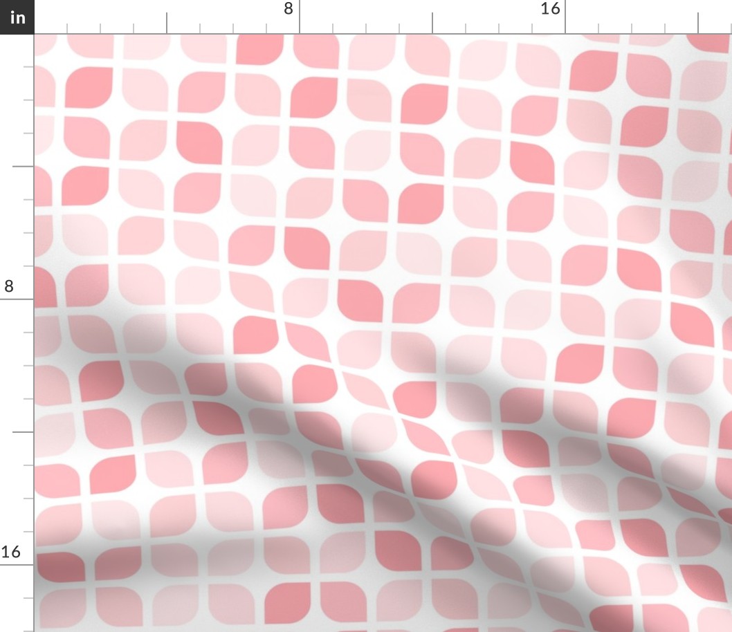 Girly Pink Geometric Lattice Square Pattern