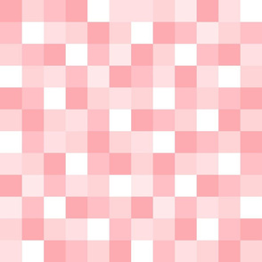 Girly Pink Geometric Pixel Square Pattern