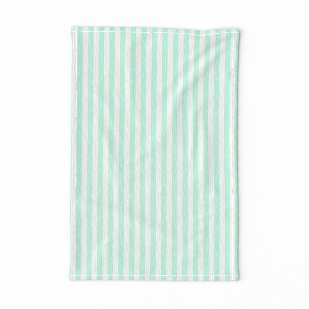 Mint Stripes 1/2 Inch Vertical