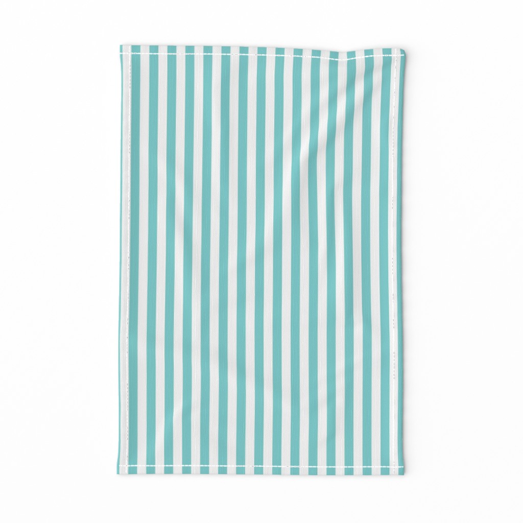 Aqua Stripes 1/2 Inch Vertical