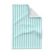 Aqua Stripes 1/2 Inch Vertical