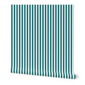 Teal Stripes 1/2 Inch Vertical