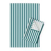 Teal Stripes 1/2 Inch Vertical