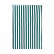 Teal Stripes 1/2 Inch Vertical