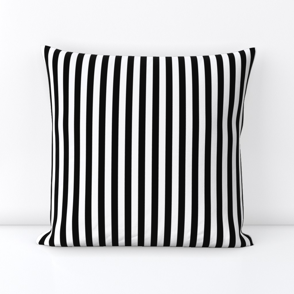 Black Stripes 1/2 Inch Vertical