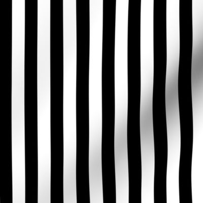 Black Stripes 1/2 Inch Vertical