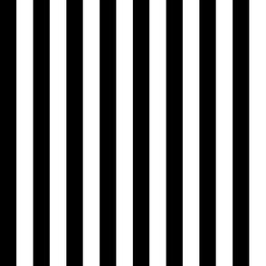 Black Stripes 1/2 Inch Vertical