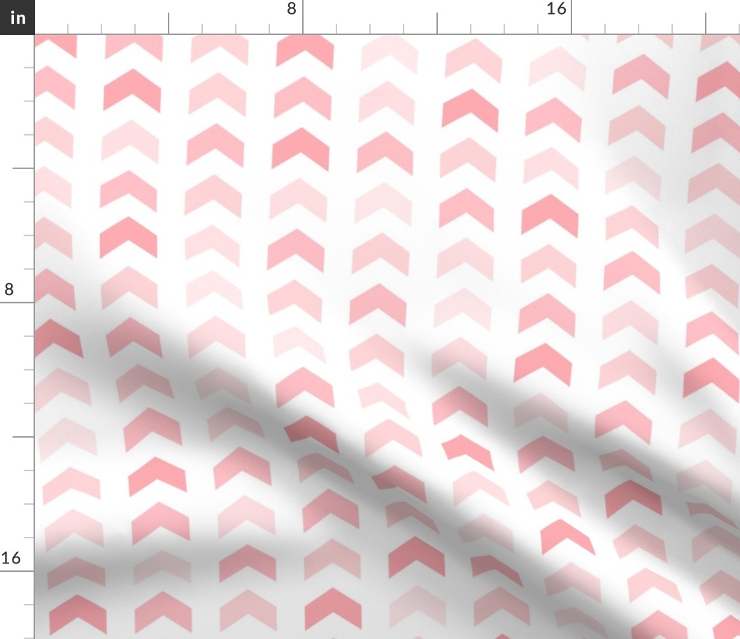 Girly Pink Geometric Split Chevron Pattern