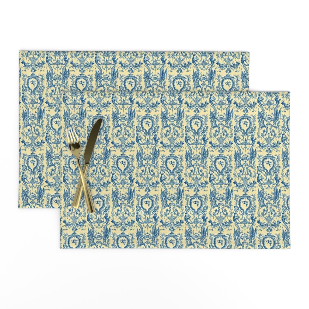 Cupid Toile Blue