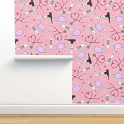 Cute Veterinarian / Veterinary Technician Love Print Pink