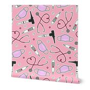 Cute Veterinarian / Veterinary Technician Love Print Pink