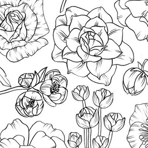 floral coloring-style