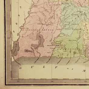 Louisiana map, large (yard)