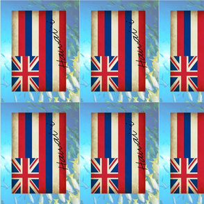 Hawai`ian Flag with Ocean 